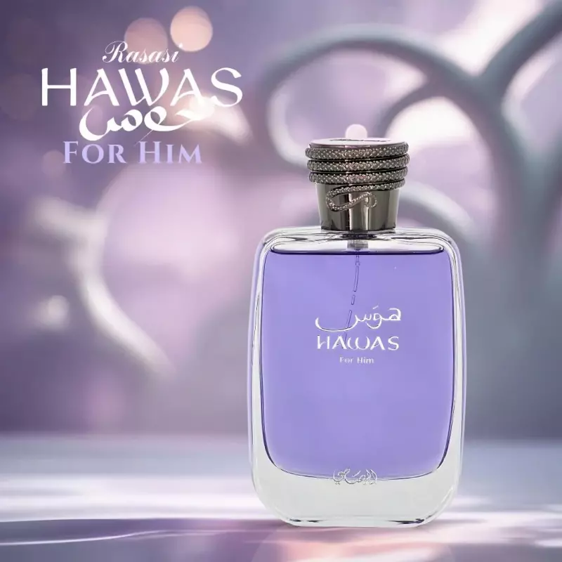 Rasasi Hawas – Eau de Parfum 3.38 oz (100 ml) – Aromatic Aquatic Fragrance